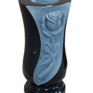 TURNED ROSE CARVED VASES