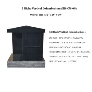 BH-CM-09 - 2 NICHE VERTICAL COLUMBARIUM
