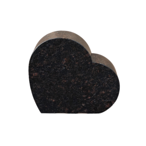 Tan Brown Tilted Heart